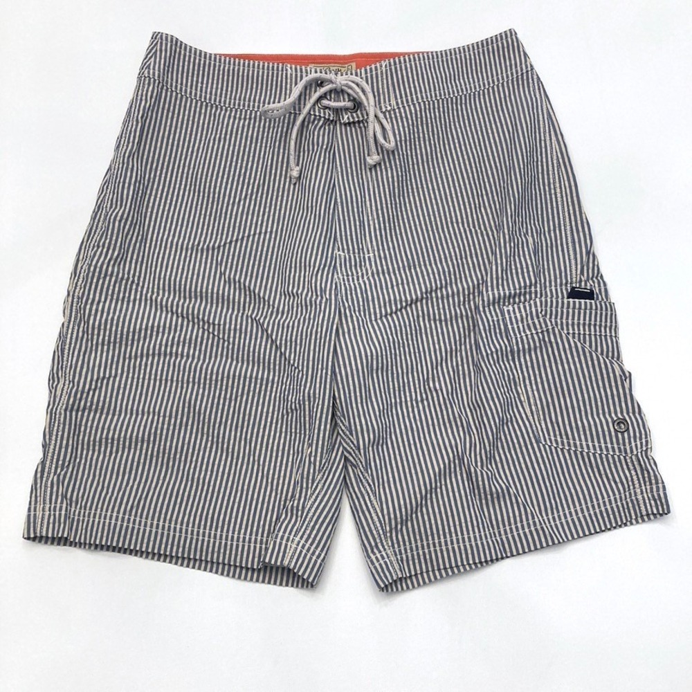 NWT J. Crew "Original‎ Longboard" Board Short Navy Ticking Stripe 31 Waist